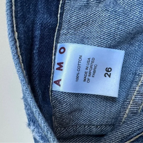 AMO Sara Trouser Dark Wash Wide Leg Striped in Delight Denim Jeans in Size 26 - Picture 15 of 16